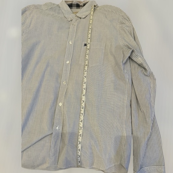 *Authentic* Men’s Burberry Brit Casual Pinstripe Shirt Sz XXL - Picture 11 of 14